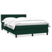 Box Spring krevet s madracem tamno zeleni 160x220 cm baršun
