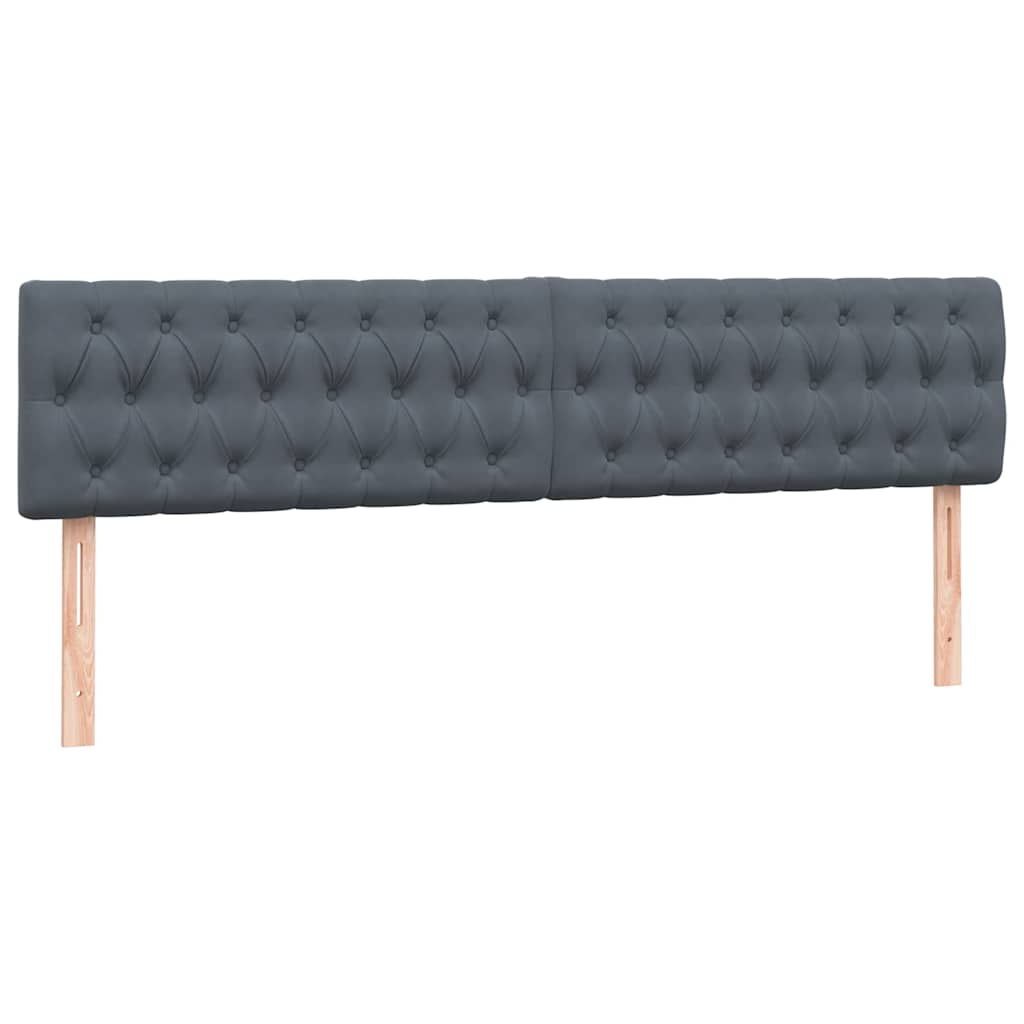 Krevet s oprugama i madracem tamnosivi 180x210 cm baršunasti