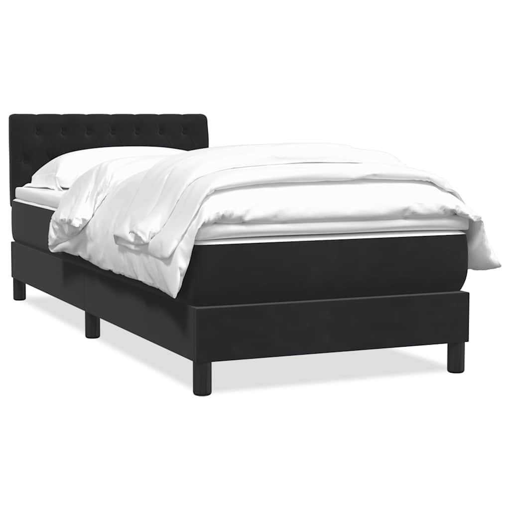 Box spring krevet s madracem crni 80 x 220 cm baršunasti