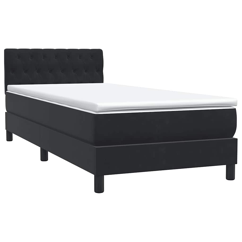 Box spring krevet s madracem crni 80 x 220 cm baršunasti