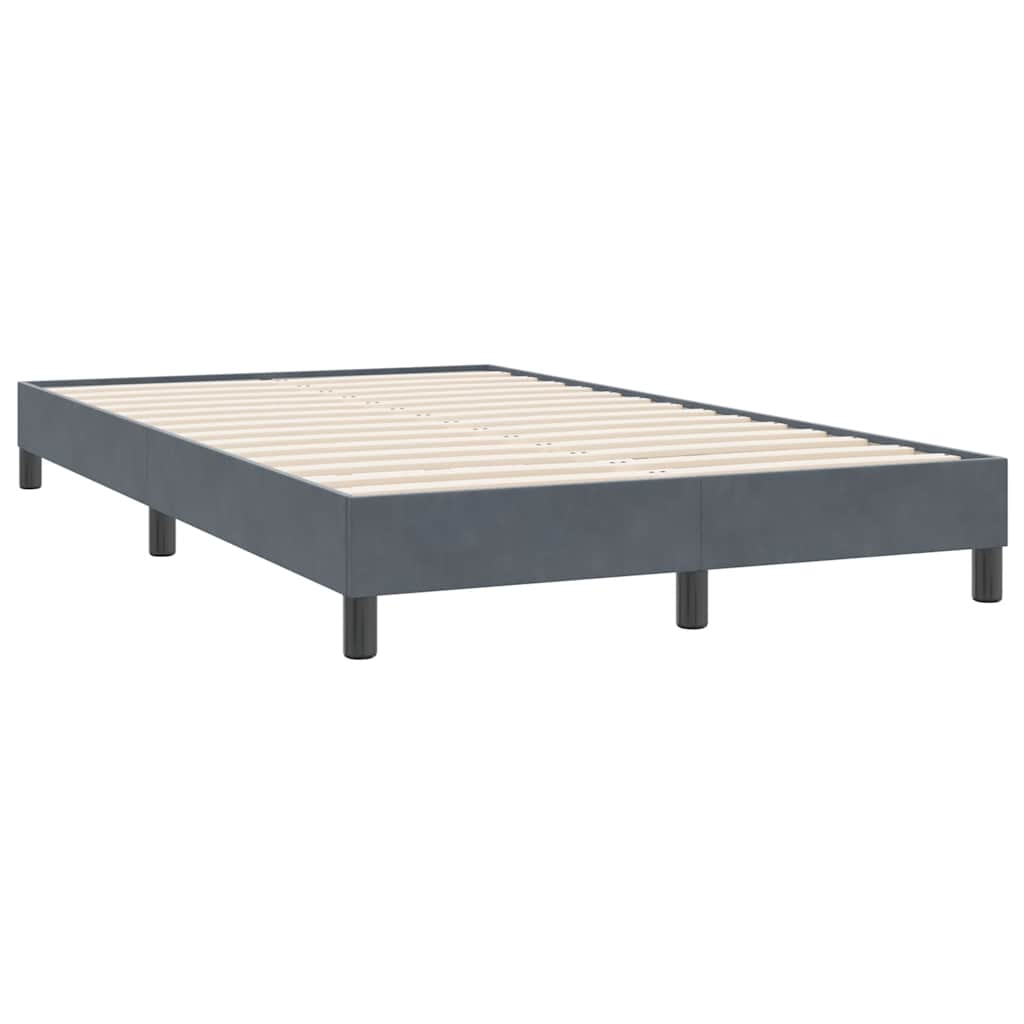 Box Spring krevet s madracem tamno sivi 120x220 cm baršun