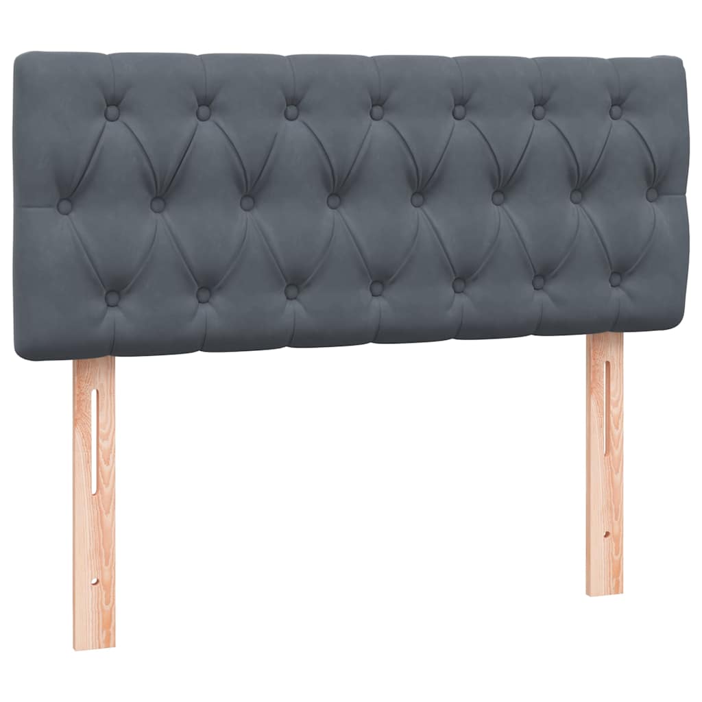 Box Spring krevet s madracem tamno sivi 120x220 cm baršun
