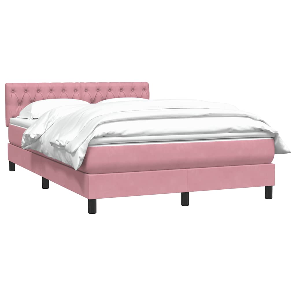 Box Spring krevet s madracem ružičasti 160x220 cm baršun