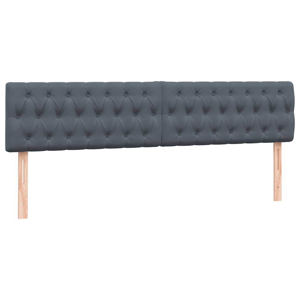 Box spring krevet s madracem tamnosivi 180x220 cm baršunasti