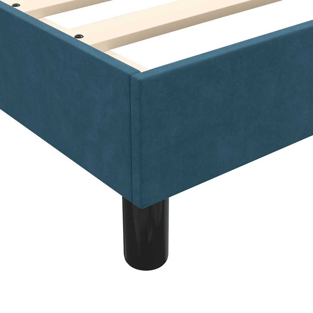 Box spring krevet s madracem tamnoplavi 80x220 cm baršunasti