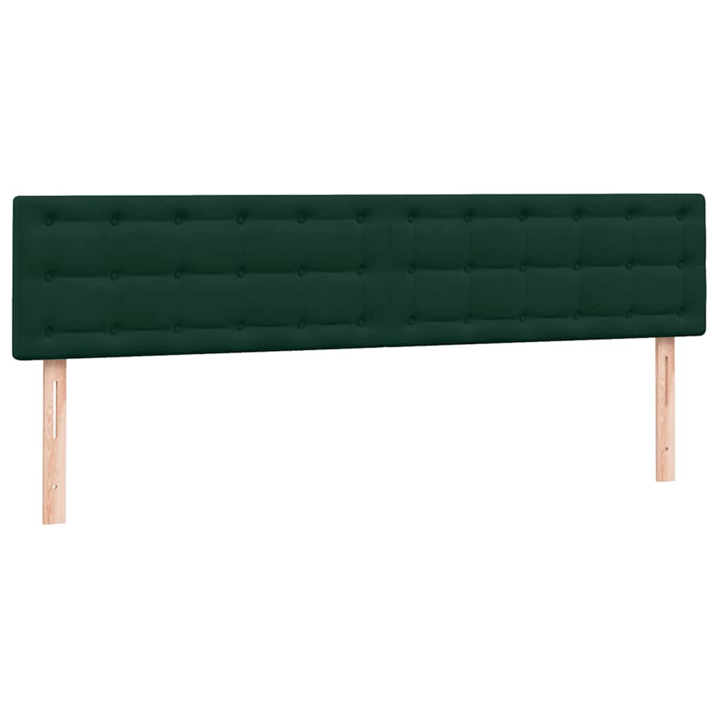 Box Spring krevet s madracem tamno zeleni 180x220 cm baršun