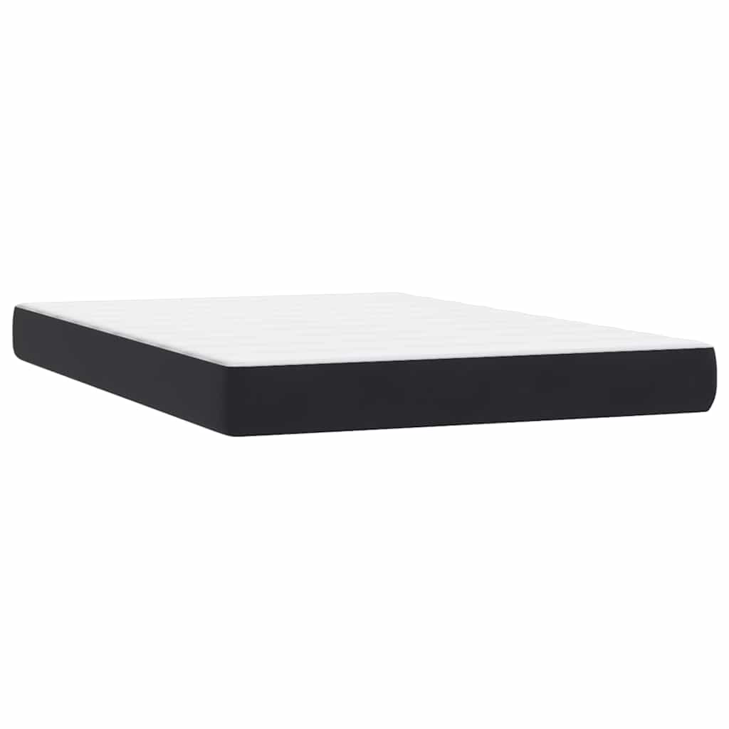 Box Spring krevet s madracem i LED crni 160x210 cm baršunasti