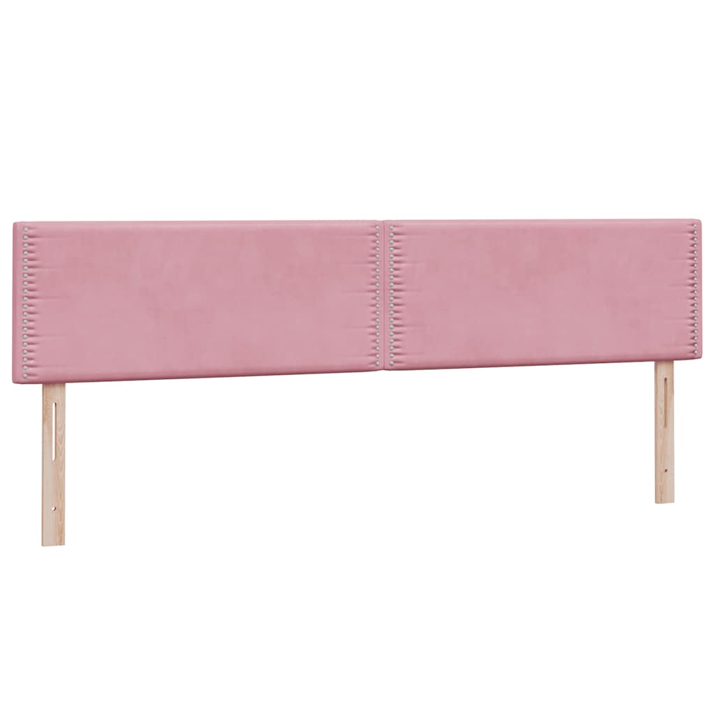 Krevet s oprugama i madracem LED ružičasti 180x210 cm baršunasti