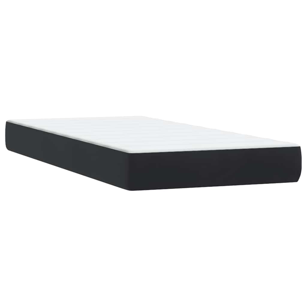 Box Spring krevet s madracem i LED crni 80 x 220 cm baršunasti