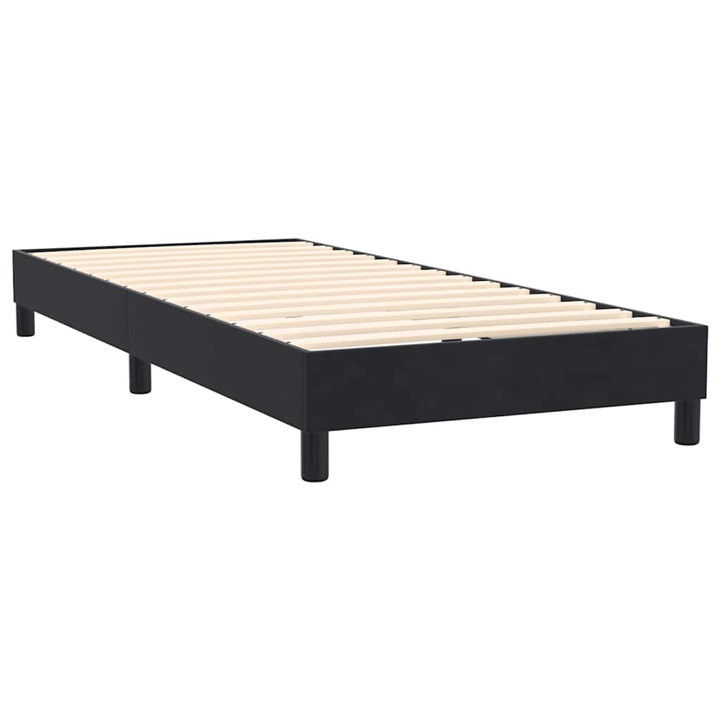 Box Spring krevet s madracem i LED crni 80 x 220 cm baršunasti