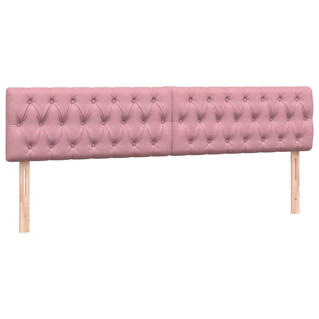 Krevet s oprugama i madracem LED ružičasti 180x210 cm baršunasti