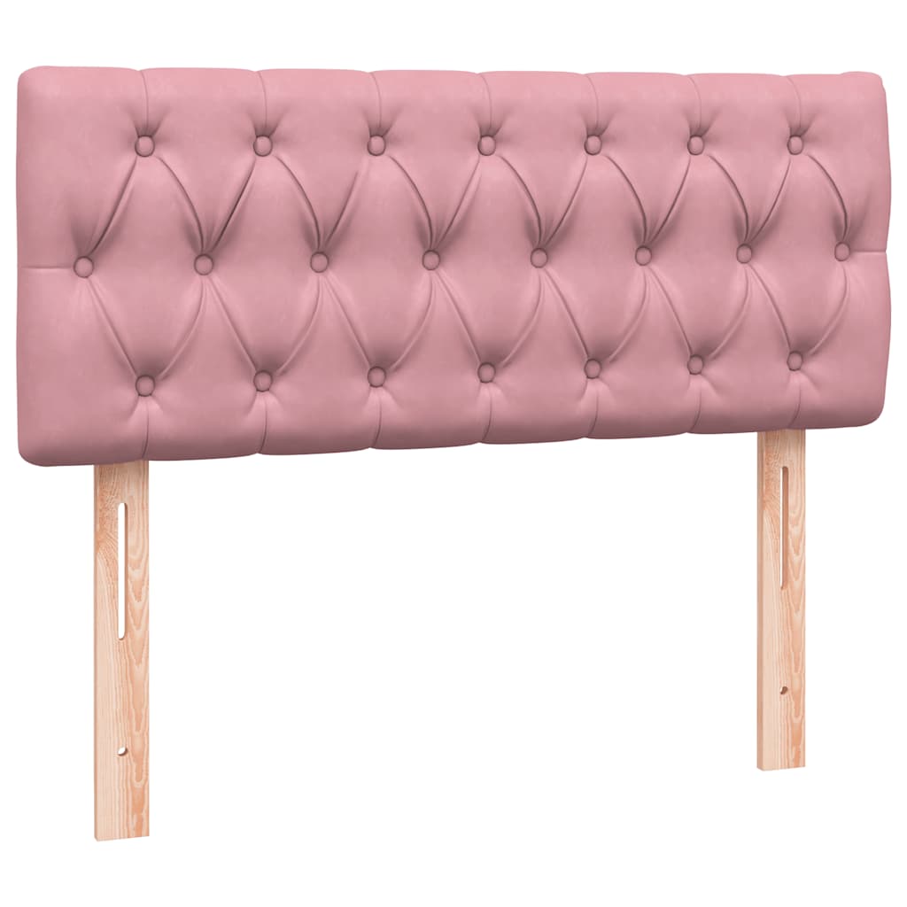 Box Spring krevet s madracem i LED ružičasti 120x220 cm samt