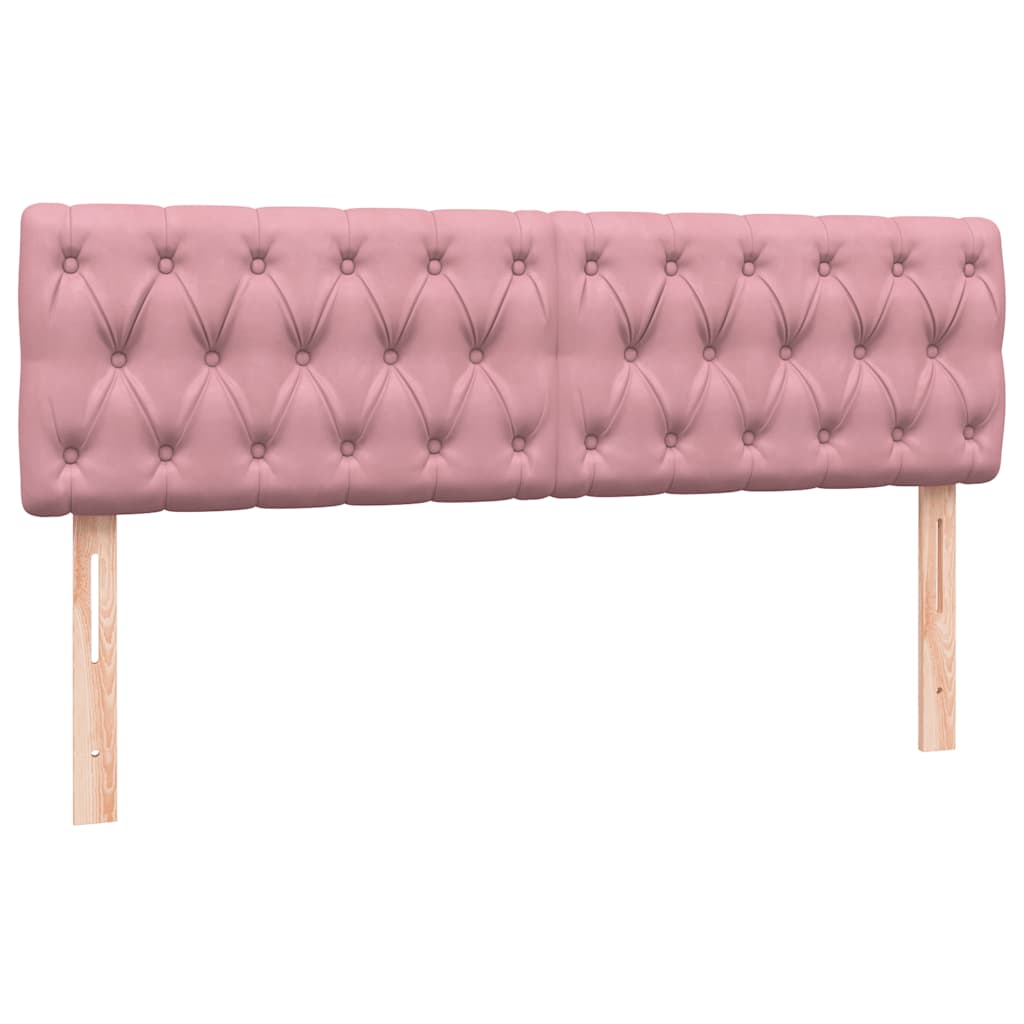 Box Spring krevet s madracem i LED ružičasti 140x220 cm baršun