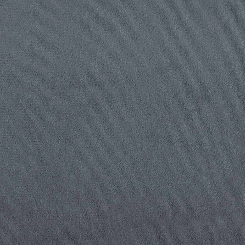 Box Spring krevet s madracem i LED tamnosivi 90x220 cm baršunasti
