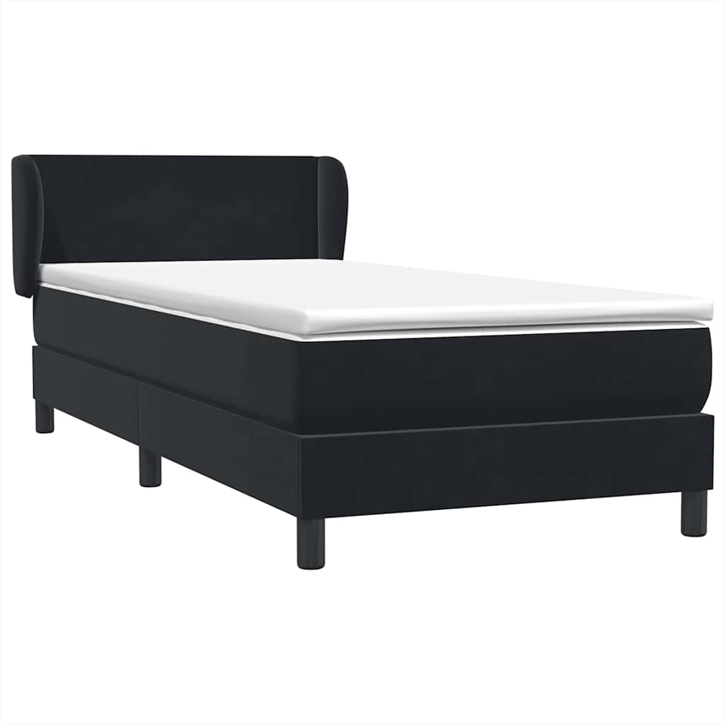 Box spring krevet s madracem crni 80 x 220 cm baršunasti