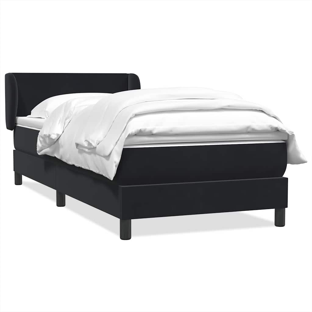 Box spring krevet s madracem crni 80 x 220 cm baršunasti