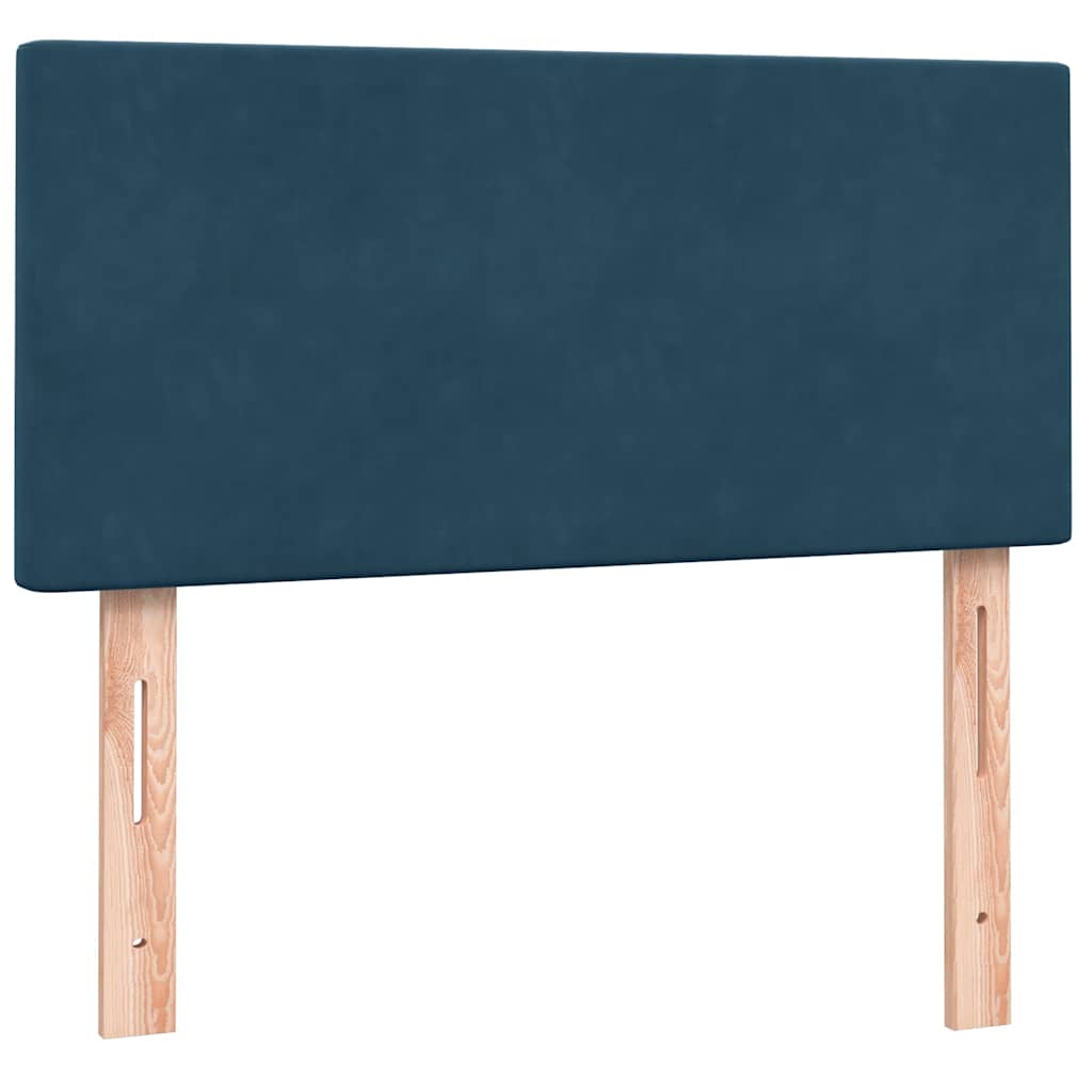 Box spring krevet s madracem tamnoplavi 80x220 cm baršunasti