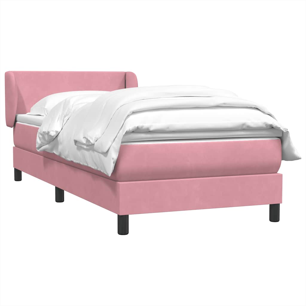 Box spring krevet s madracem ružičasti 80 x 220 cm baršunasti
