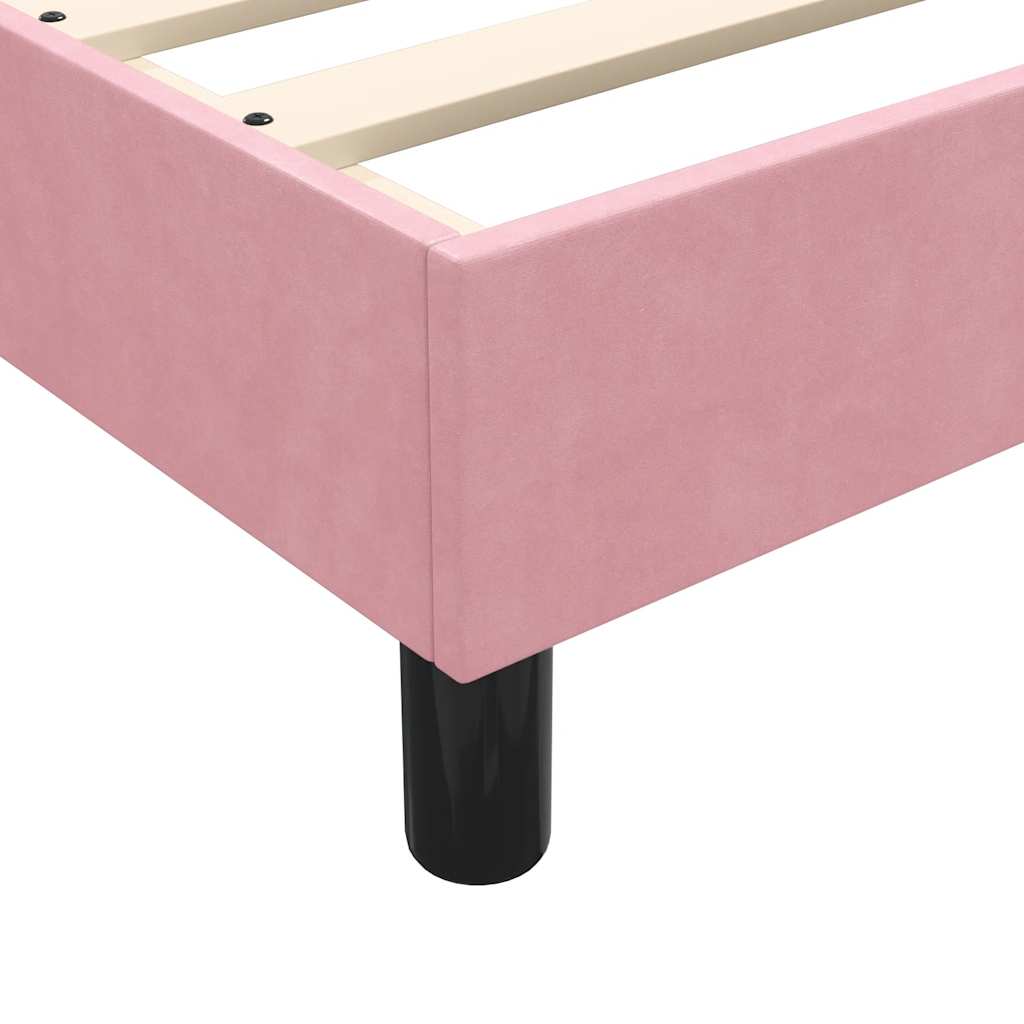 Box spring krevet s madracem ružičasti 80 x 220 cm baršunasti