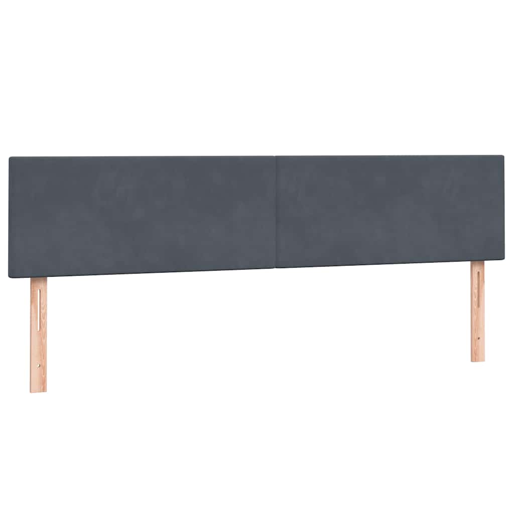 Krevet s oprugama s madracima tamnosivi 180x220 cm baršunasti