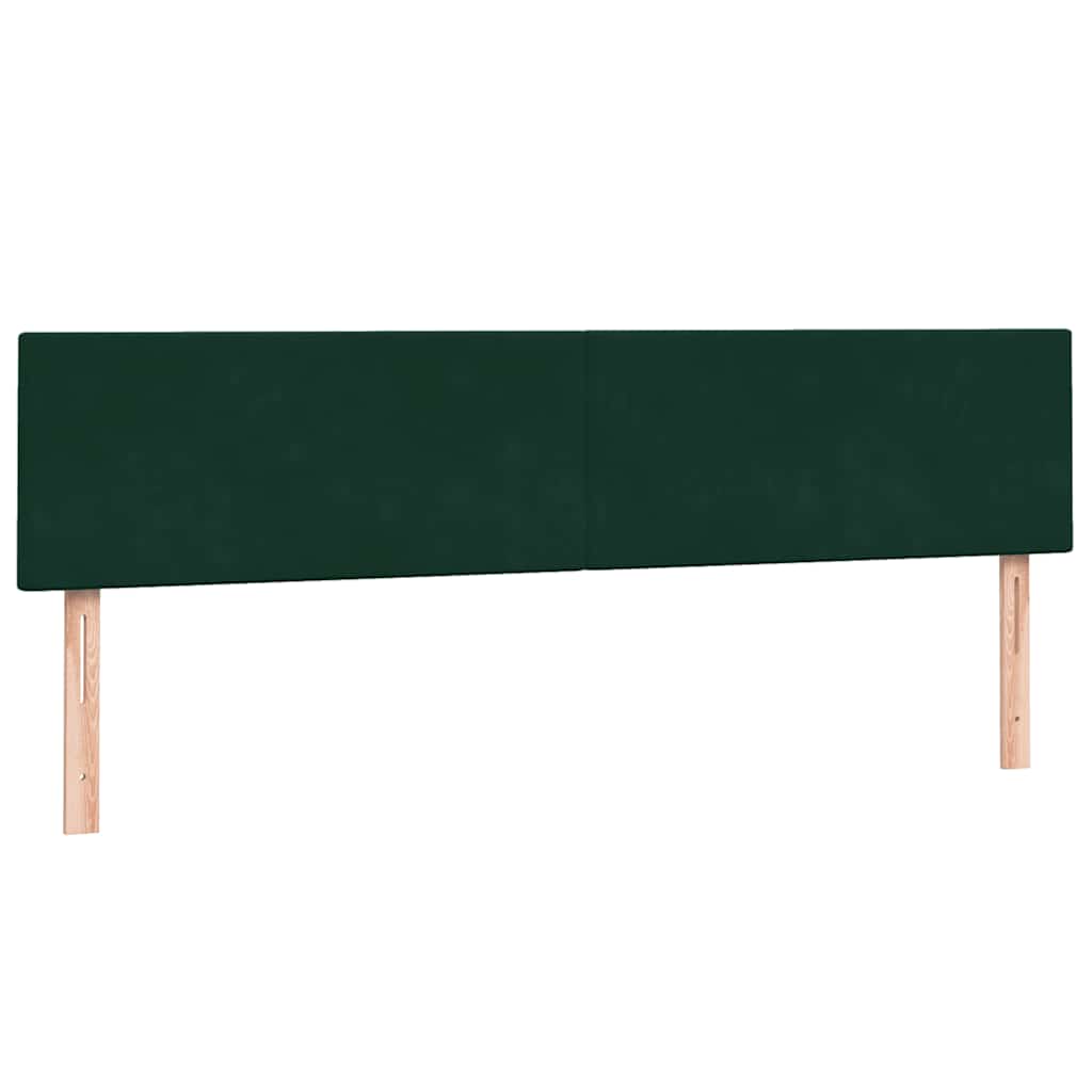 Krevet s oprugama s madracima tamno zeleni 180x220 cm baršun