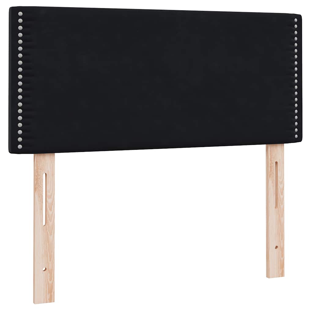 Box spring krevet s madracem crni 80 x 220 cm baršunasti