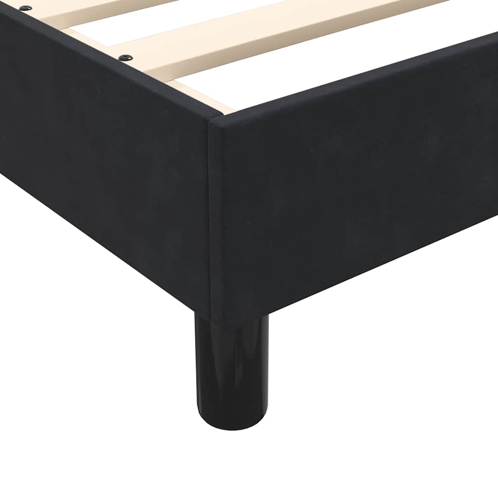 Box spring krevet s madracem crni 80 x 220 cm baršunasti