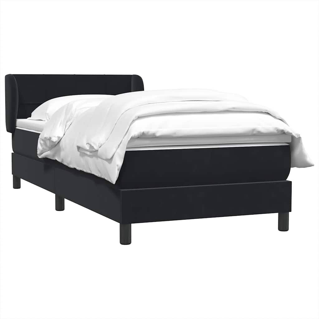 Box spring krevet s madracem crni 80 x 220 cm baršunasti
