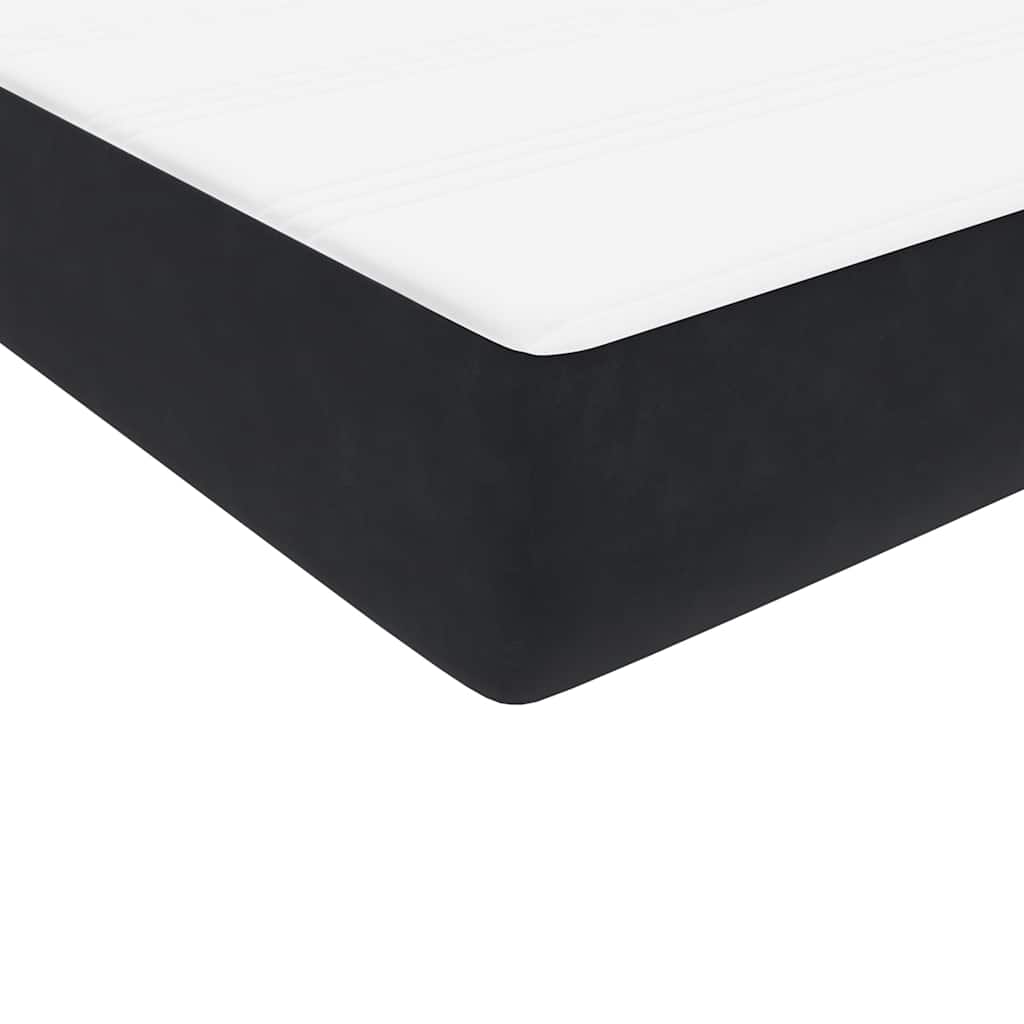 Box spring krevet s madracem crni 80 x 220 cm baršunasti