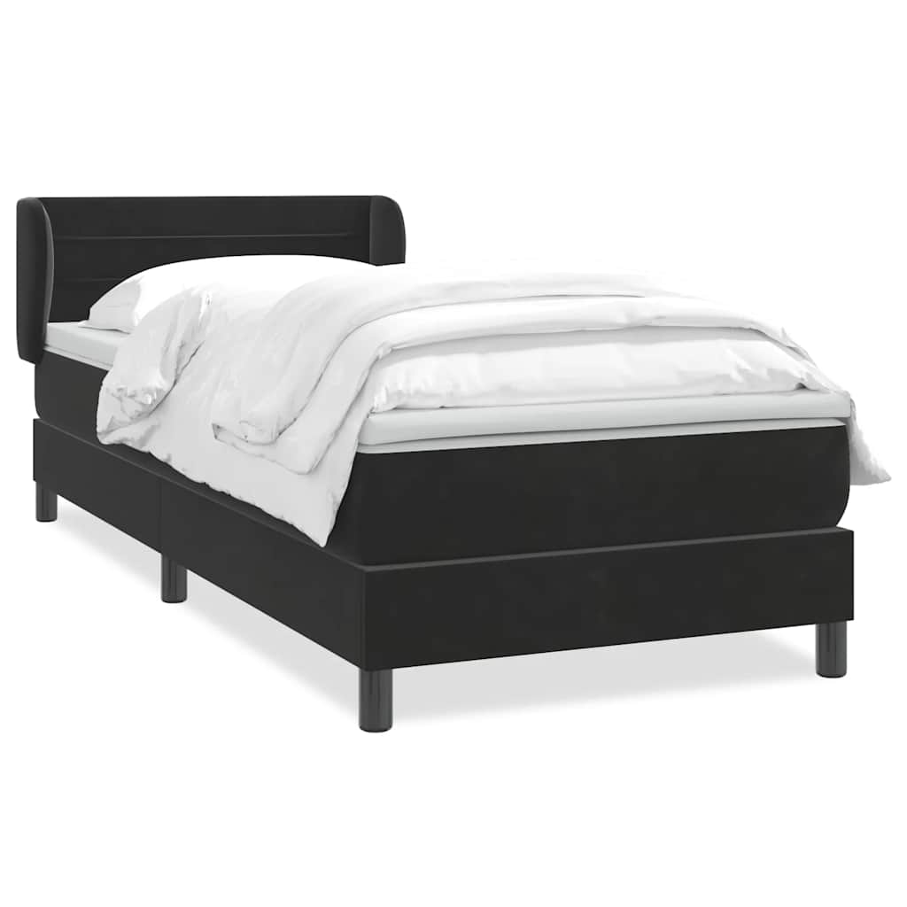 Box spring krevet s madracem crni 80 x 220 cm baršunasti