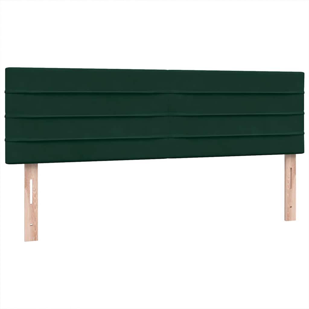 Box Spring krevet s madracem tamno zeleni 160x220 cm baršun