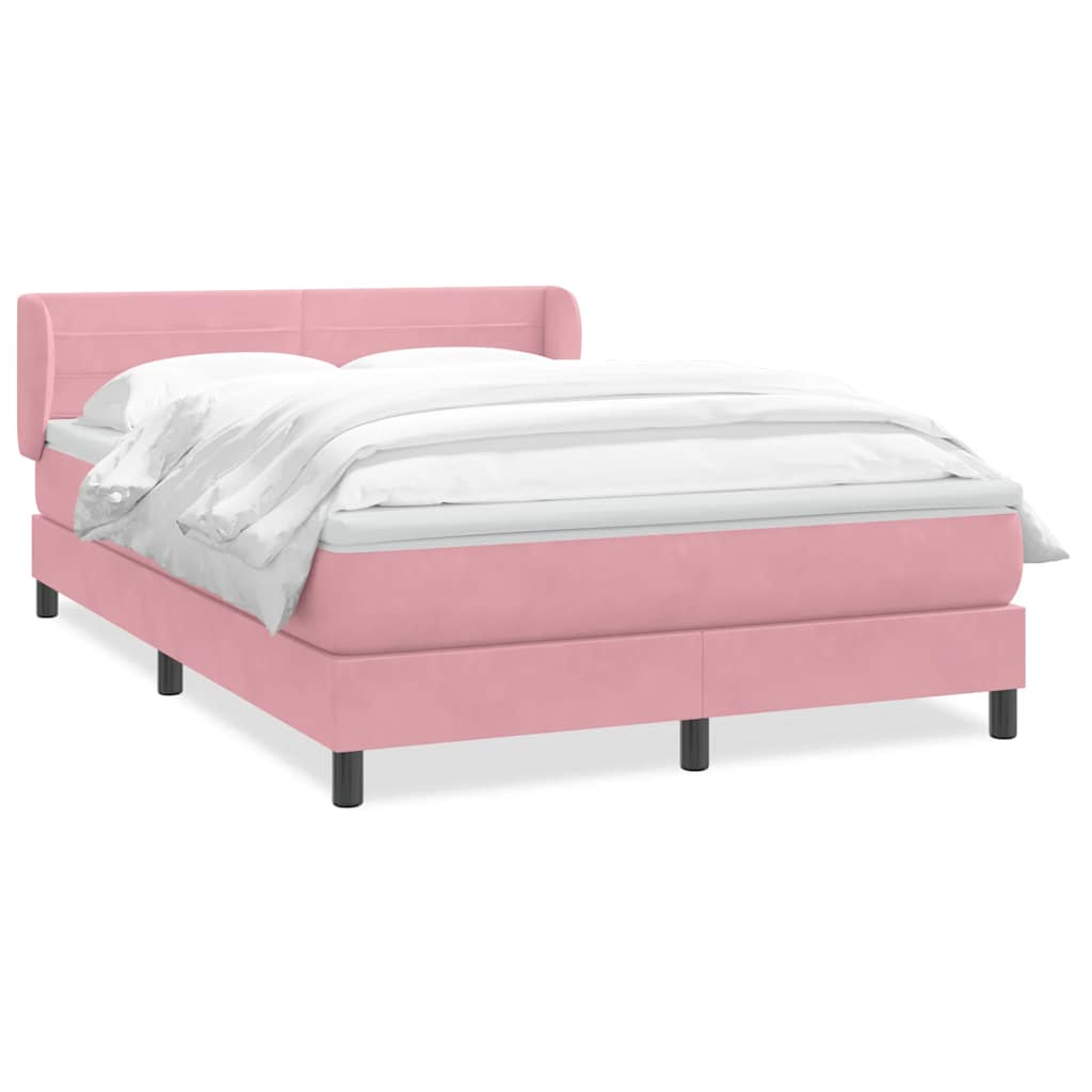 Box Spring krevet s madracem ružičasti 160x220 cm baršun