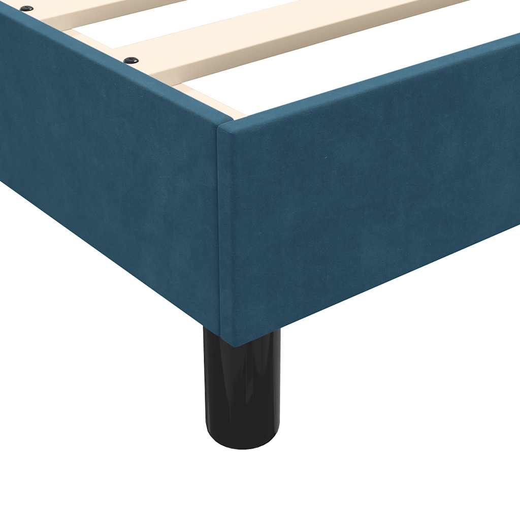 Box Spring krevet s madracem tamnoplavi 80x210 cm baršun