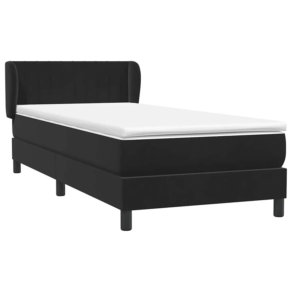 Box spring krevet s madracem crni 80 x 220 cm baršunasti