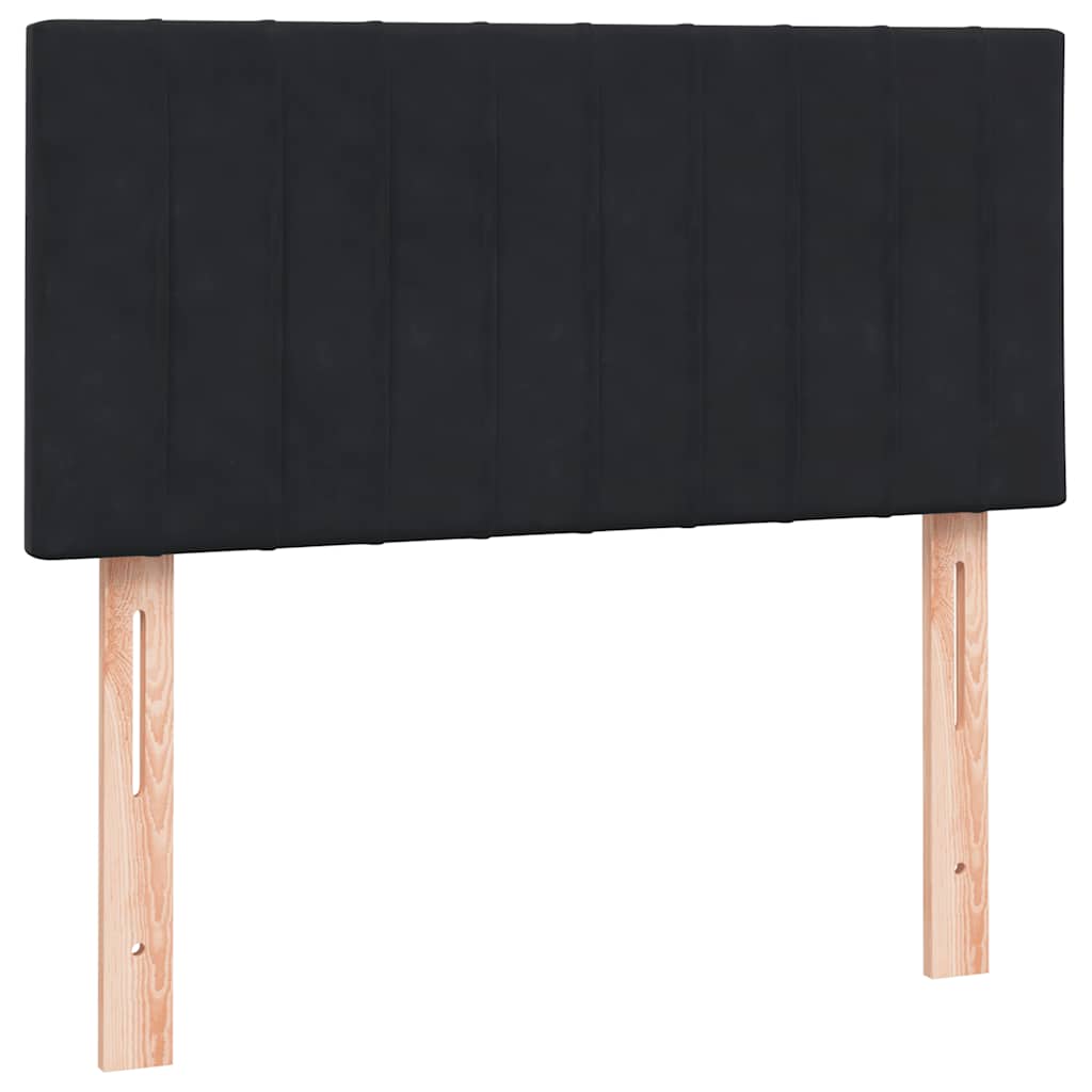 Box spring krevet s madracem crni 80 x 220 cm baršunasti