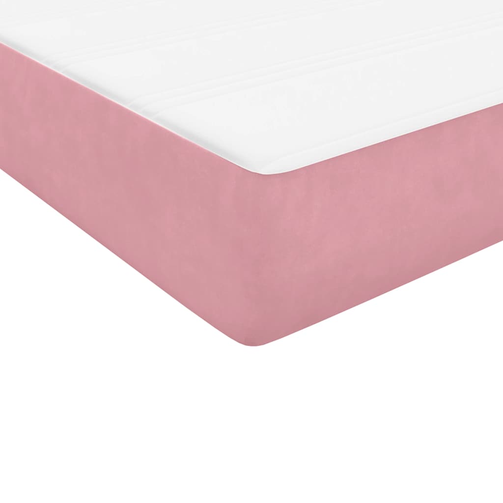 Box spring krevet s madracem ružičasti 80 x 220 cm baršunasti