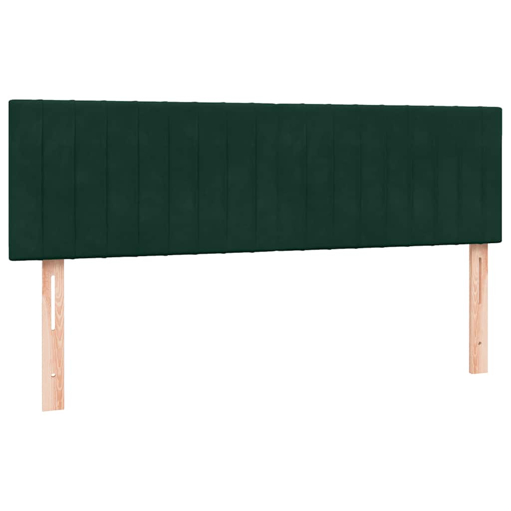 Box Spring krevet s madracem tamno zeleni 160x220 cm baršun