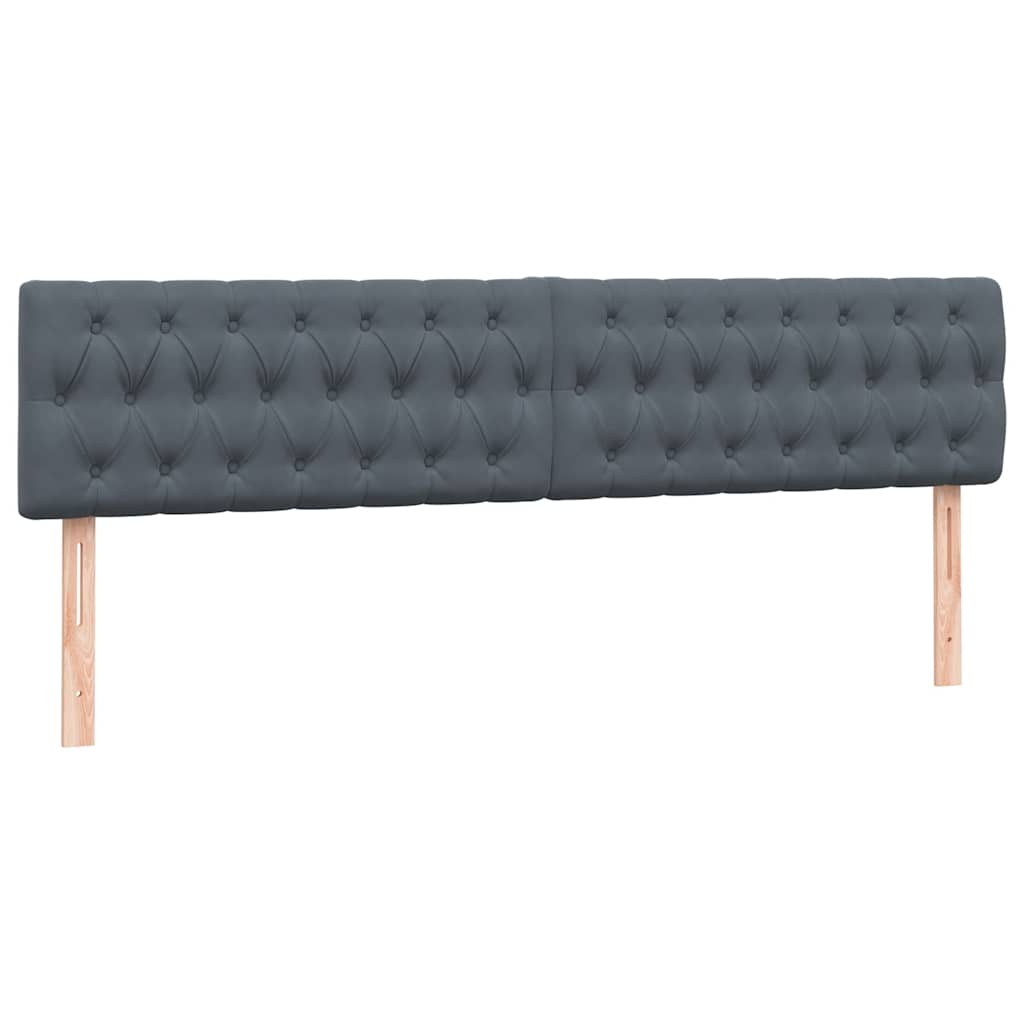 Box Spring krevet s madracima tamno sivi 180x210 cm baršun