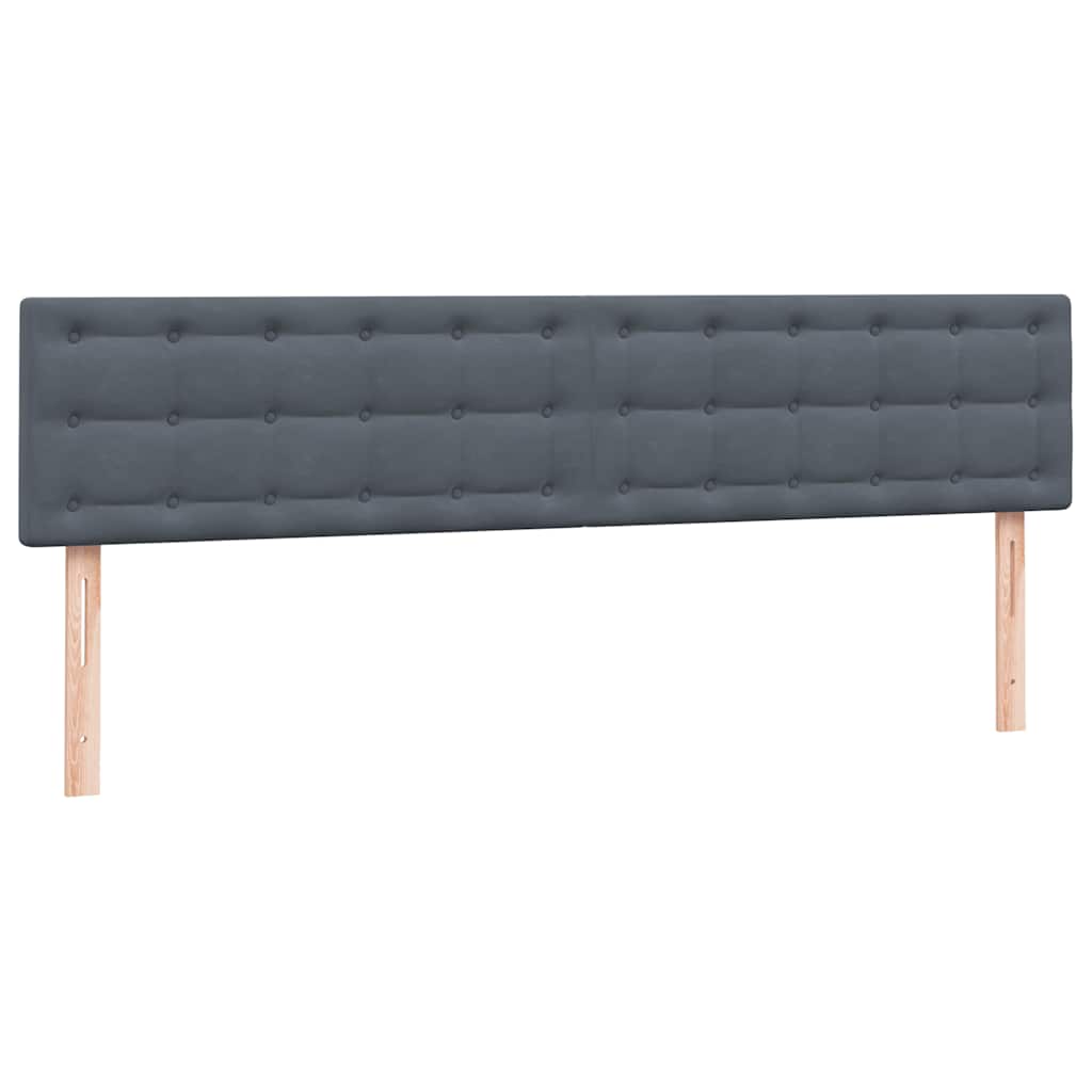 Box Spring krevet s madracima tamno sivi 180x210 cm baršun