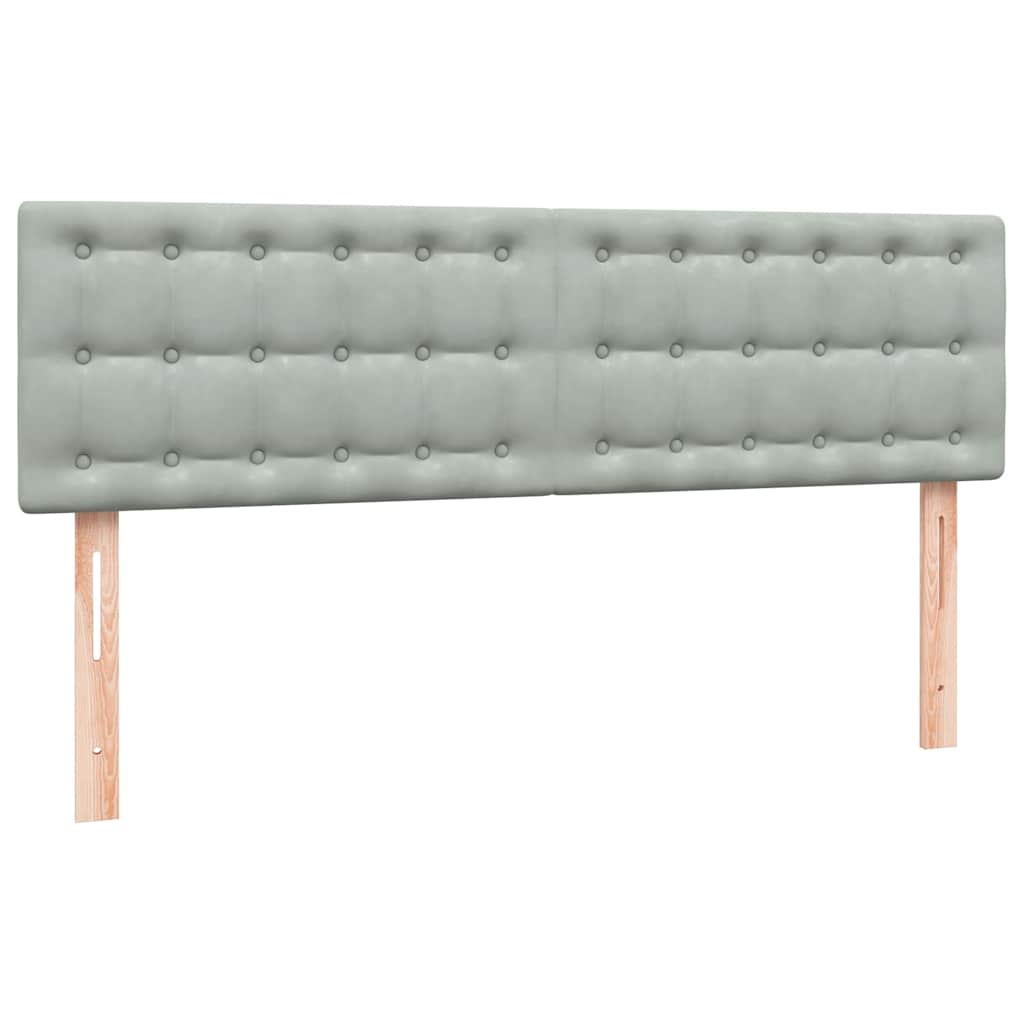 Krevet s oprugama i madracem svjetlosivi 160x220 cm baršunasti