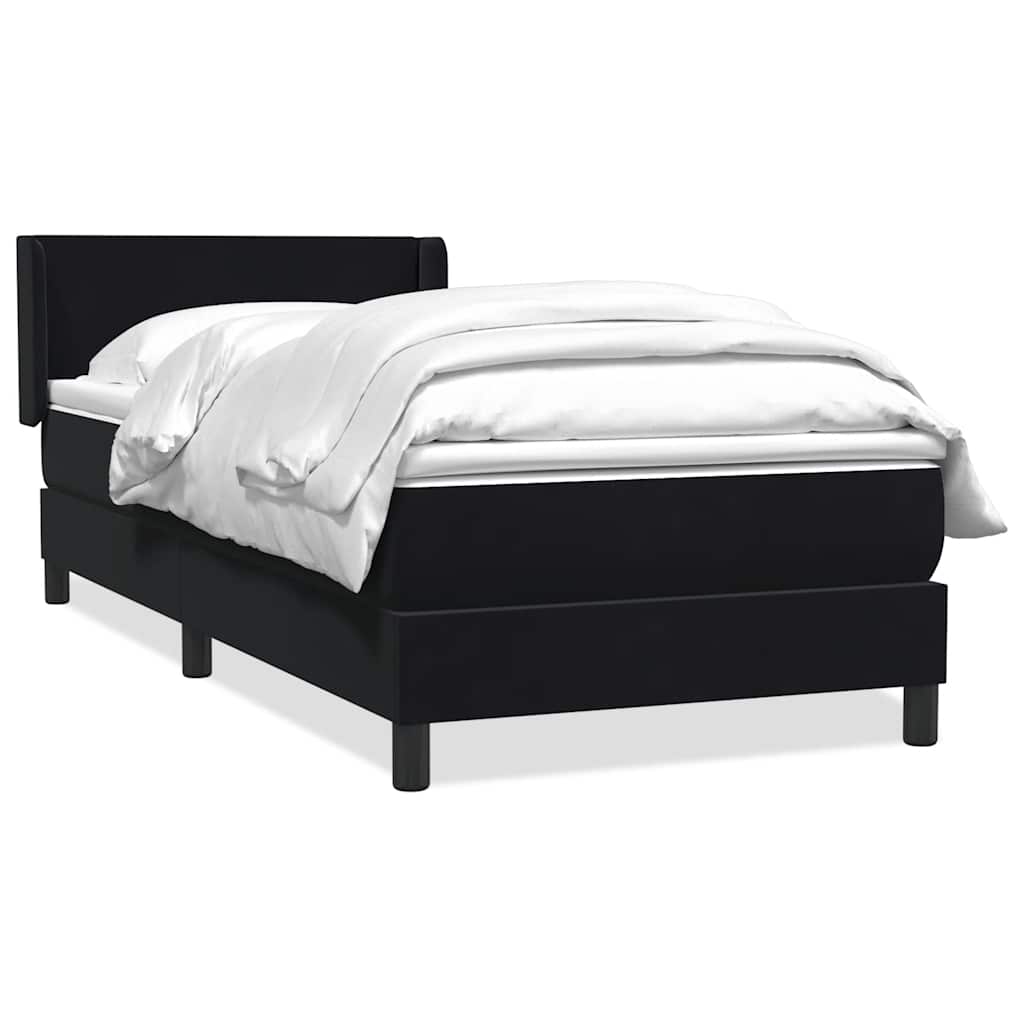 Box spring krevet s madracem crni 80 x 220 cm baršunasti