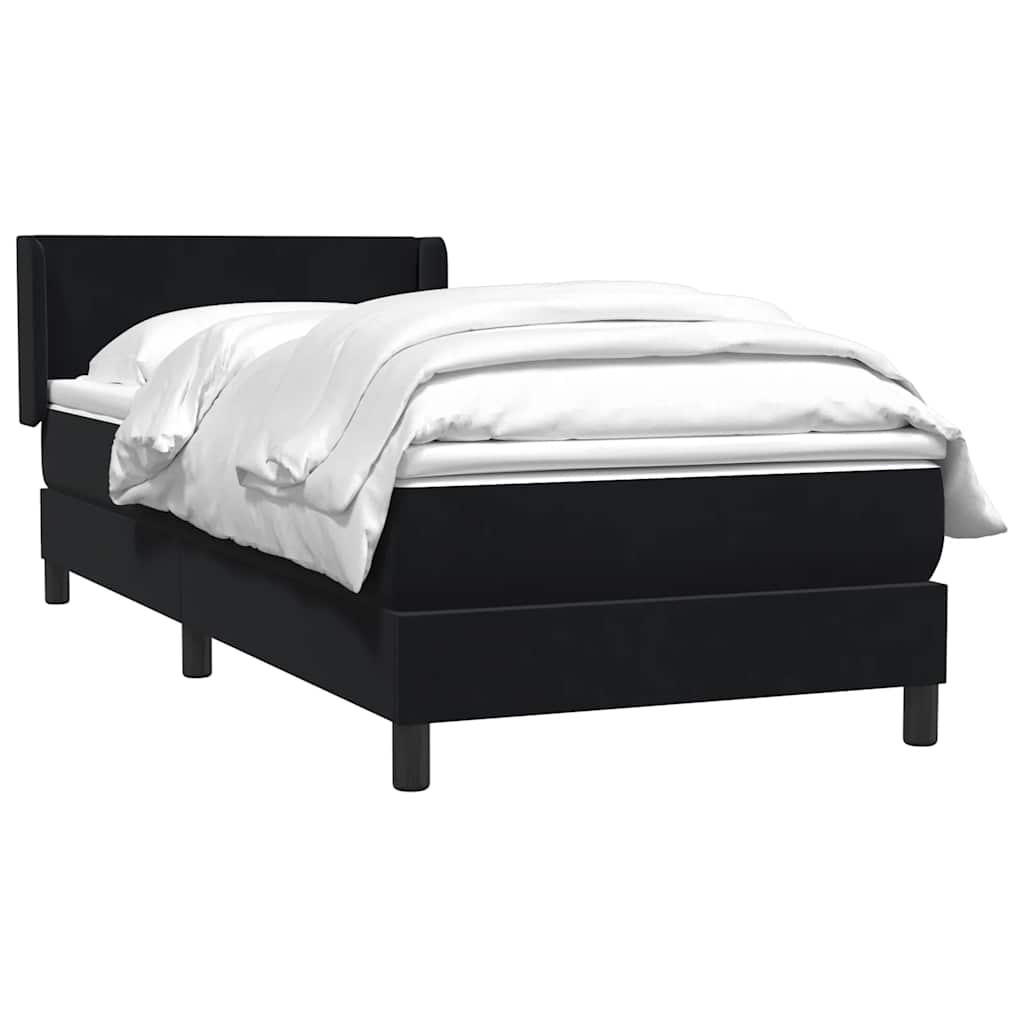 Box spring krevet s madracem crni 80 x 220 cm baršunasti
