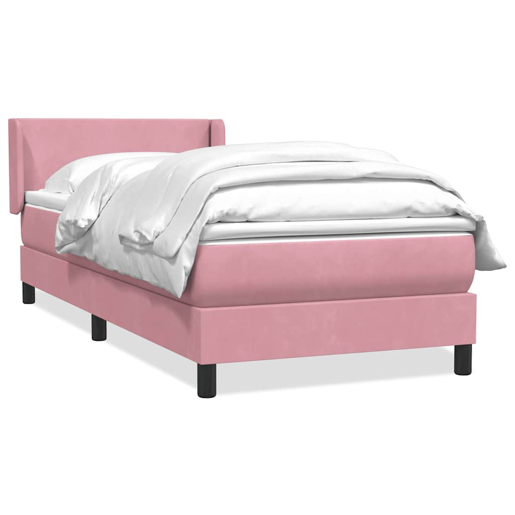 Box spring krevet s madracem ružičasti 80 x 220 cm baršunasti