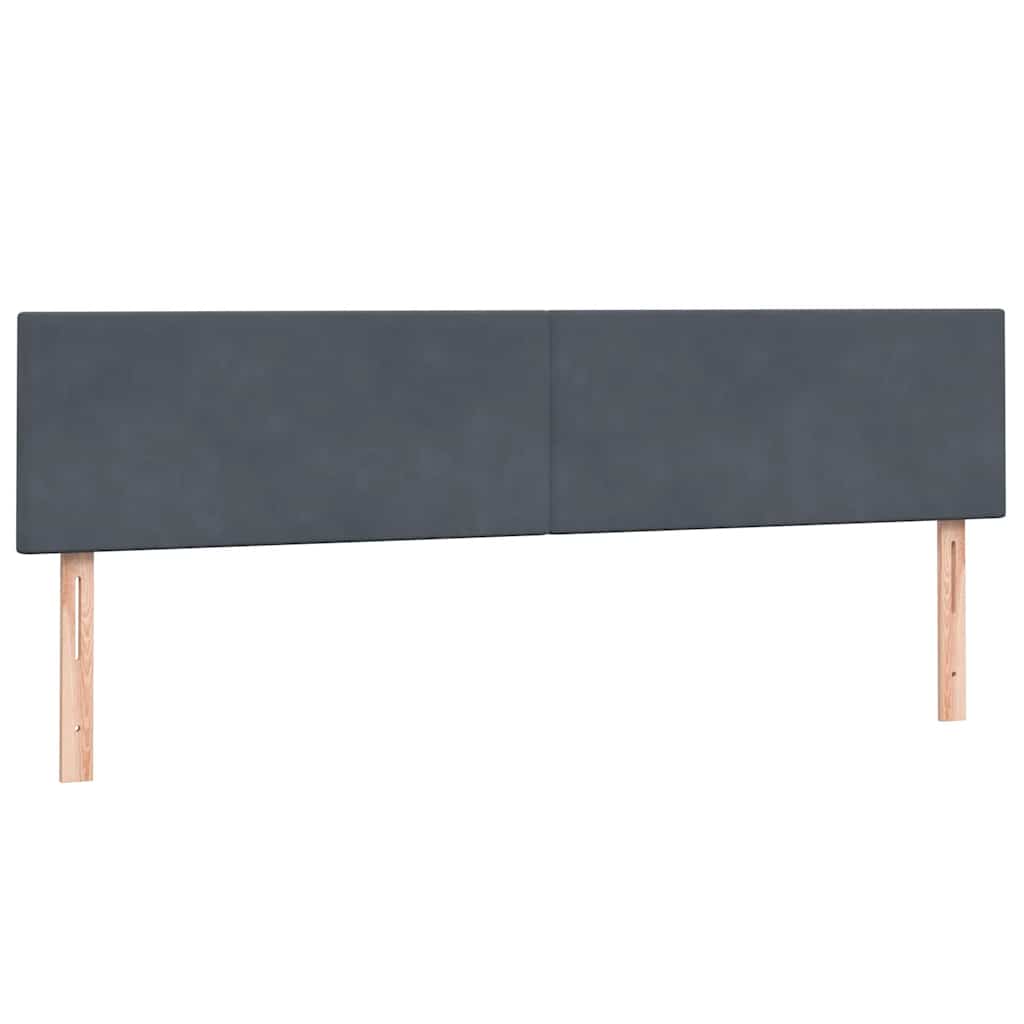 Box Spring krevet s madracem tamno sivi 180x220 cm samt