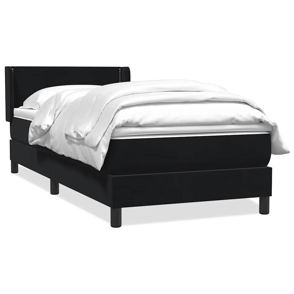 Box spring krevet s madracem crni 80 x 220 cm baršunasti