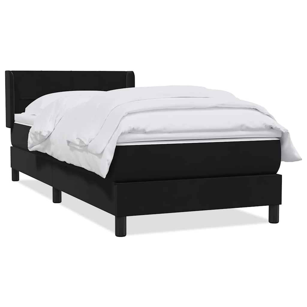 Box spring krevet s madracem crni 90x210 cm baršunasti