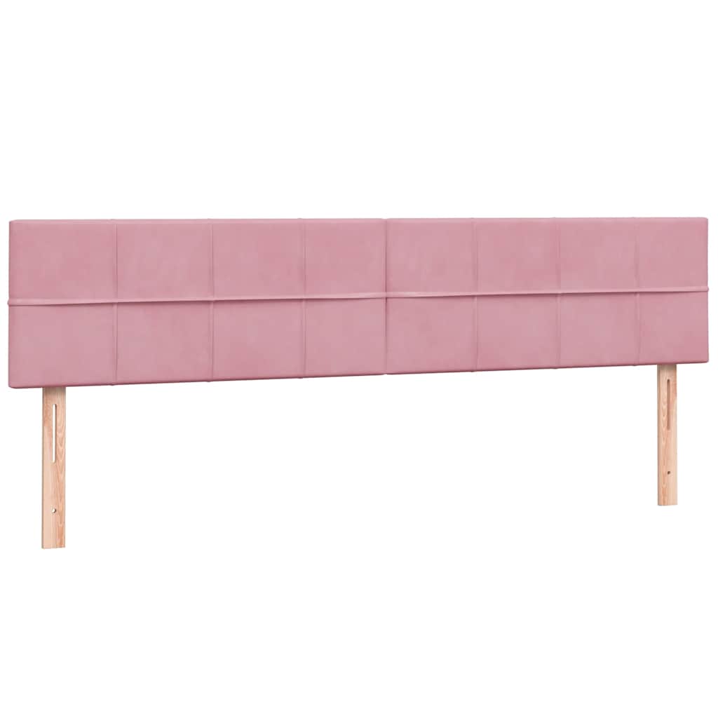 Krevet s oprugama i madracem ružičasti 180x210 cm baršunasti