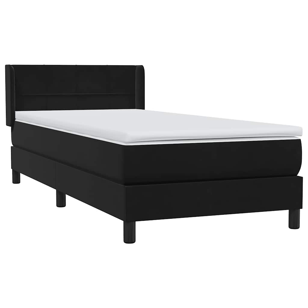 Box spring krevet s madracem crni 80 x 220 cm baršunasti