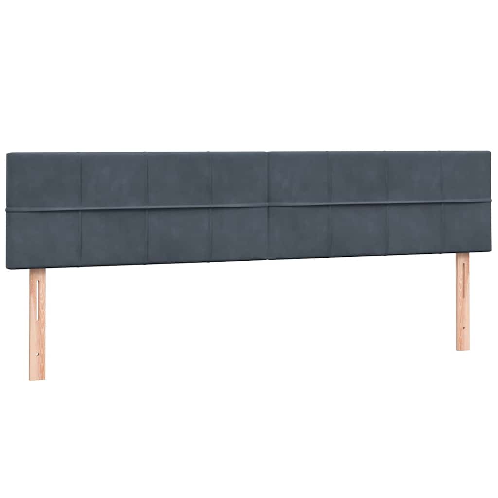 Box spring krevet s madracem tamnosivi 180x220 cm baršunasti