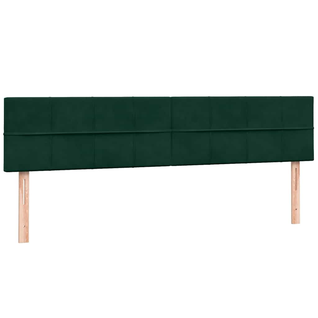 Box Spring krevet s madracem tamno zeleni 180x220 cm baršun